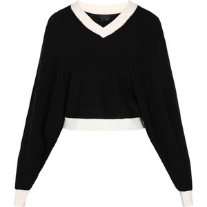 DreiMaster - Klassik - Trui - Zwart - Vleermuismouwen - Losse Pasvorm