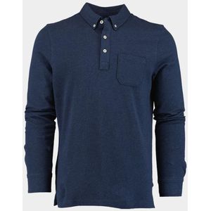 Scotland Blue Polo lange mouw Blauw Smith Polo Ls Pique 25308SM41SB/290 navy