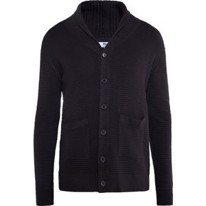 MO - Gebreid Vest 'Rovic' - Zwart - Katoen - Lange Mouw