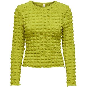 Only - Sebbe - Longsleeve - Geel - Polyamide/Elastaan/Polyester/Katoen
