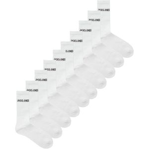 Jack & Jones Sportsokken Heren JACREGEN - 10 paar Crew Heren sokken - Wit - Maat 41/46