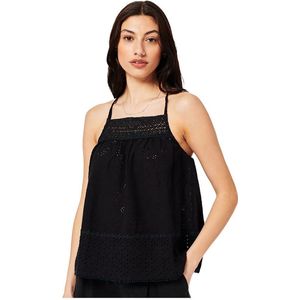 Superdry - Vintage Woven Lace - Mouwloos T-shirt - Zwart