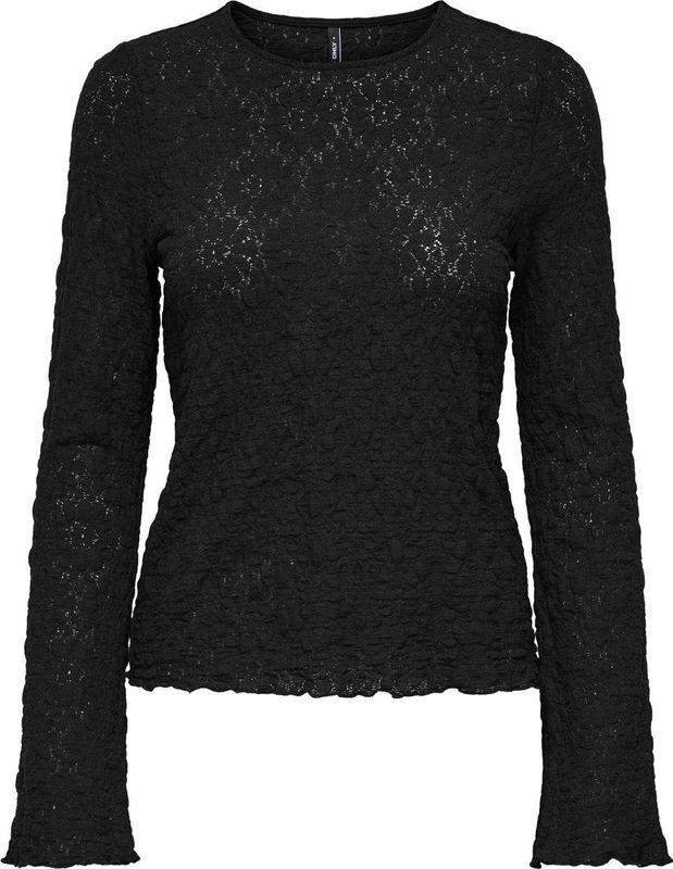 Only - Onlgiavanna Top Jrs - T-shirt - Zwart - Dames
