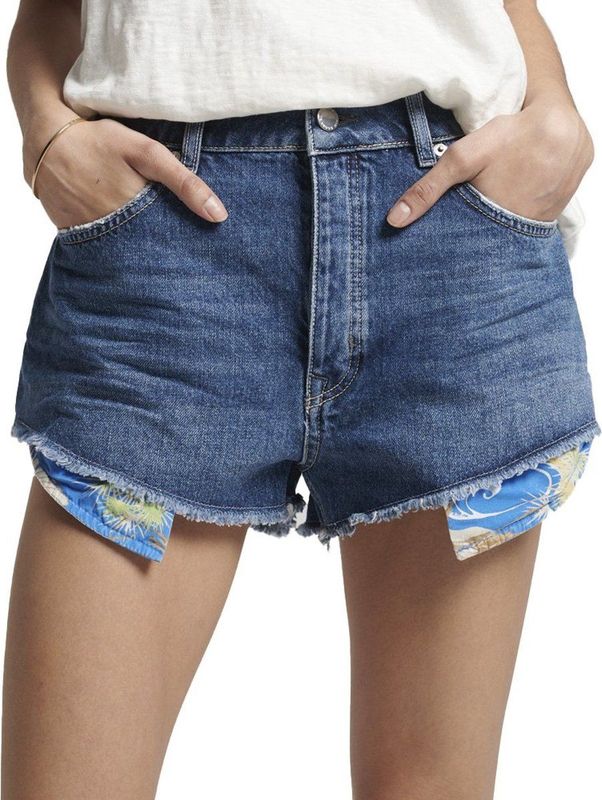 Superdry - Vintage High Rise - Korte Jeans