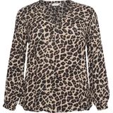 Blouse met lange mouwen Regular fit Leopard Print