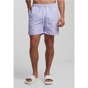 Urban Classics Zwemshorts  lavendel / zwart / wit