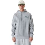 New Era - Heritage Pinstripe - Oversized Hoodie - Grijs - 80% Katoen, 20% Polyester