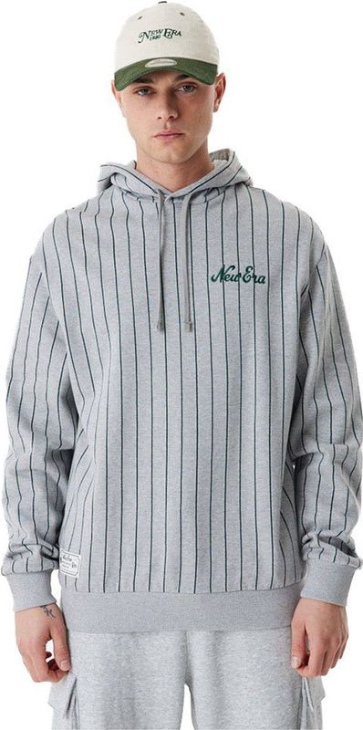 New Era - Heritage Pinstripe - Oversized Hoodie - Grijs - 80% Katoen, 20% Polyester