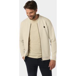 Stijlvol vest met bomberkraag en piquémateriaal