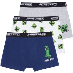 Vertbaudet - Set van 3 - Boxershorts - Grijs - Minecraft®