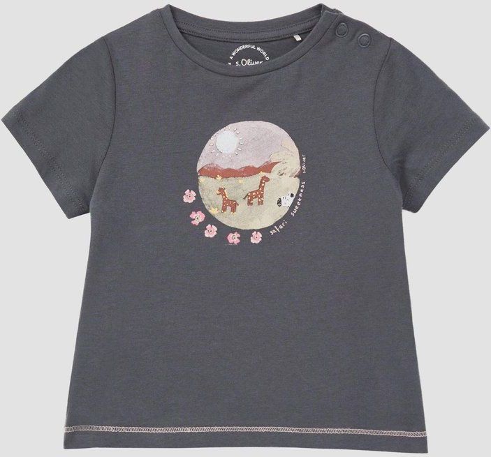 s.Oliver - T-Shirt - A-lijn - Katoen - Korte Mouwen