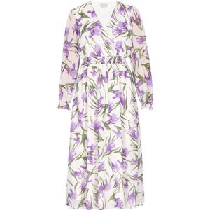 Usha Jurk  groen / lila / wit