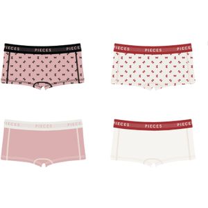 Pclogo - Hipsters - 4-pack - Met Herhaalde Print - Mid-Waist - Elastische Tailleband