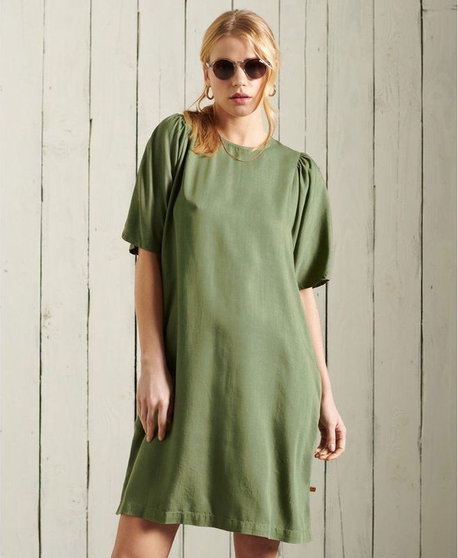 Superdry - Tencel - T-shirt Jurk - Relaxed Fit - Korte Mouwen