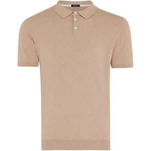 Tresanti TREVOR | Polo short sleeve cotton/cashmere Taupe (TRKWIA003 - 205)