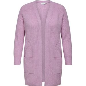 ONLY - CARMAKOMA - Vest - Mauve Mist - CARWHITNEY LS CARDIGAN KNIT