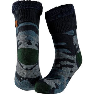 Apollo - Huissokken - Assorti Blauw - Heren - Anti Slip - Fluffy Sokken