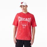 New Era - NBA Washed Chicago Bulls - T-shirt - Rood