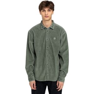 Element - Fluweel Shirt - Groen - Katoen - Met Boomicoon