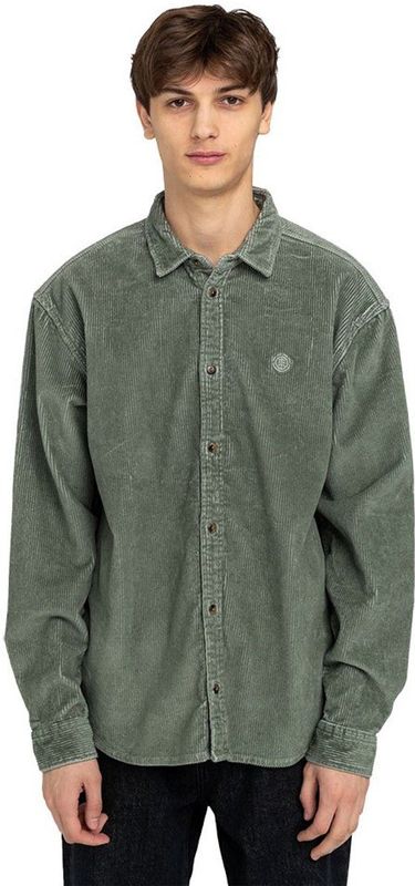 Element - Fluweel Shirt - Groen - Katoen - Met Boomicoon
