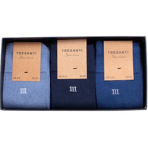 TRESANTI | ZOLA I Giftbox bamboe sokken 3 pcs | Sky Blauw | Size 39/42