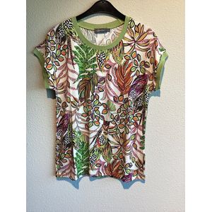 T-shirt fancy rib AOP