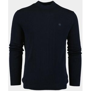 Bos Coltrui Blauw Tex Mockneck Pull 25305TE06BO/290 navy