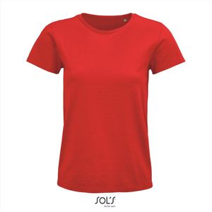 SOL'S - Women´s Pioneer T-Shirt - Rood - 100% Biologisch Katoen