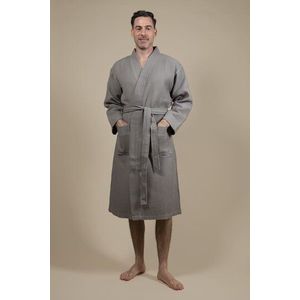 Sauna Wafel Badjas Heren – Cozylion – 100% Duurzaam Katoen – Oeko-Tex – Olijf Groen – Kimono Stijl – Wafel Badjassen Mannen – Sauna & Wellness Ochtendjas voor Man