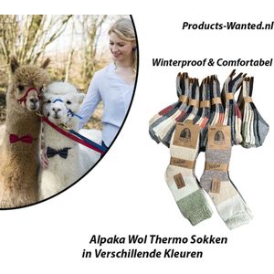 Alpaka - Dikke Wol Thermo Sokken - Winterproof - 3 Paar
