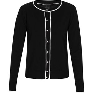 DreiMaster Klassik Gebreid vest 'Classic Look'  zwart / wit