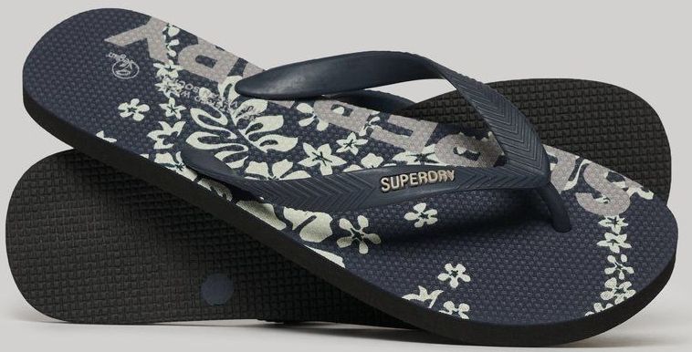 Superdry - Logo Vegan Flip Flops - Slippers - Zwart - Rubber
