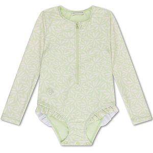 Swim Essentials - Badpak - Groen - Bloemen - Meisjes met Lange Mouwen