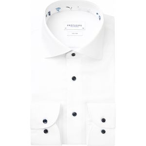 Profuomo Slim Fit Strijkvrij Overhemd Wit