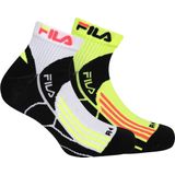 Fila - 2-pack - Sokken - Wit - Geel - Fluorescerend