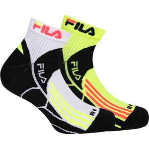 Fila - 2-pack - Sokken - Wit - Geel - Fluorescerend