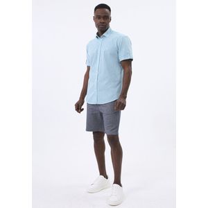 Felix Hardy Linnen Katoen Blend Shirt - Overhemd Heren Turkoois - L