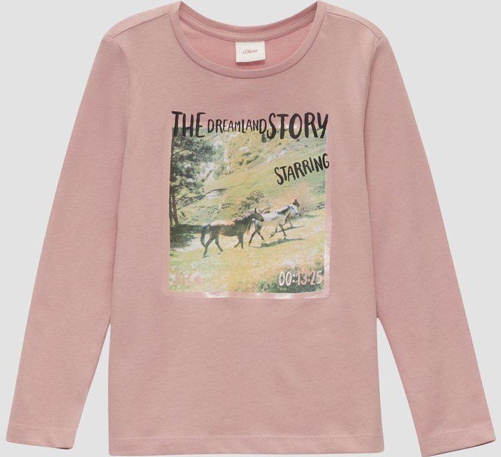 s.Oliver Shirt  geel / groen / oudroze / zwart