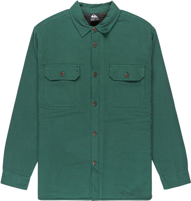 Quiksilver - Husson Sherpa - Overhemd - Trekking Green - Lange Mouwen - 100% Katoen