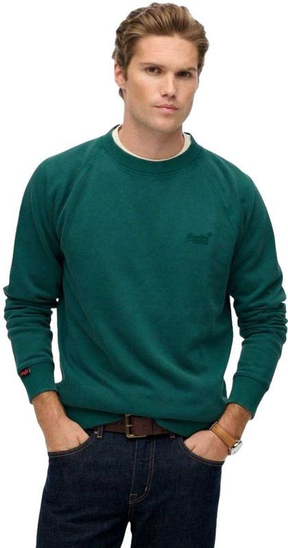 Superdry - Essential Logo - Sweatshirt - Groen - Loose Fit