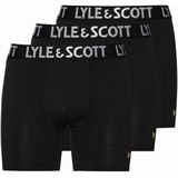 Lyle & Scott - Heren Onderbroeken Elton 3-Pack Boxers - Zwart