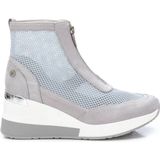 Xti - 14104303-HIELO - Enkellaarsjes - Blauw - Casual - Hakhoogte 5 tot 8 cm