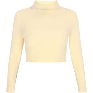 myMo - Comfy Collection - Jumper - Slim-fit - Cropped Silhouette - Elegante Staande Kraag