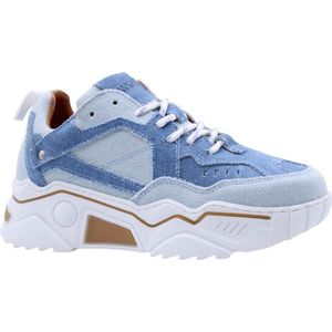 Dwrs - Wardle - Sneakers - Blauw - Leer - Ademend - Vetersluiting