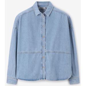 Sissy-Boy - Denim Blouse - Blauw - Lange Mouwen - Doorknoopsluiting