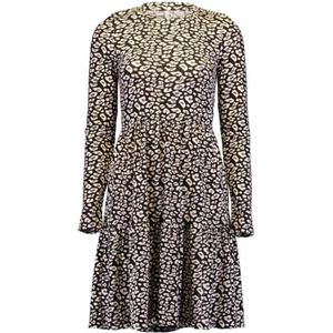 Hailys Jurk 'Id44a'  beige / bruin / rosa / zwart