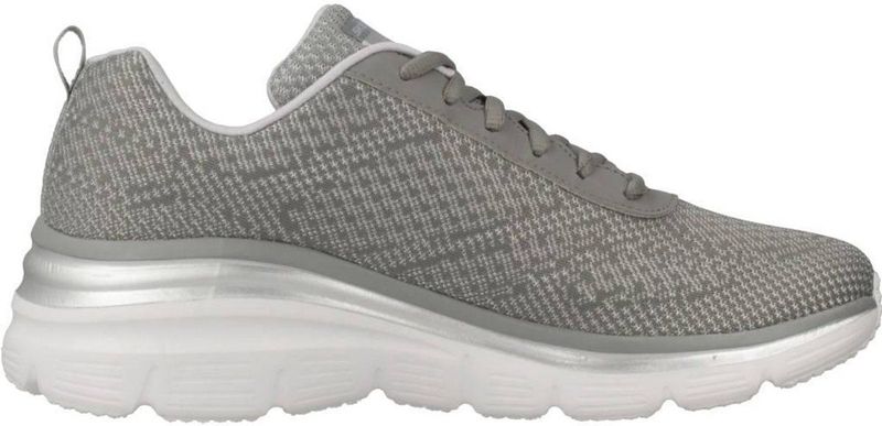 Skechers Dames Fashion Fit-True Fee Sneakers, Gray Mesh Lavender Trim, 37 EU