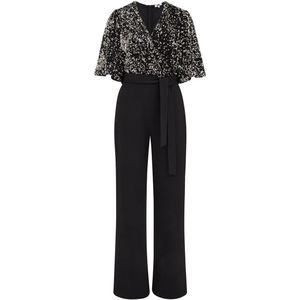 WE Fashion - Jumpsuit - Zwart - Met Pailletten