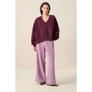 Sissy-Boy - High Waist Corduroy Broek - Lichtpaarse - Wide Leg Fit