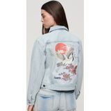 Superdry - Embroidered Denim Trucker Jacket - Denim - Blauw